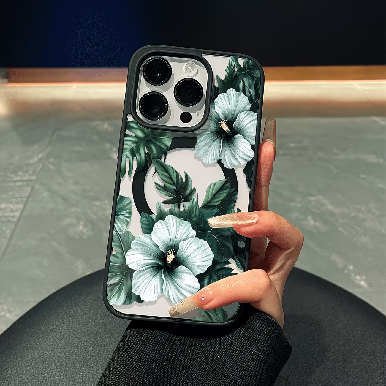 Green Floral Print Phone Case  - Apple Iphone 15 review and price