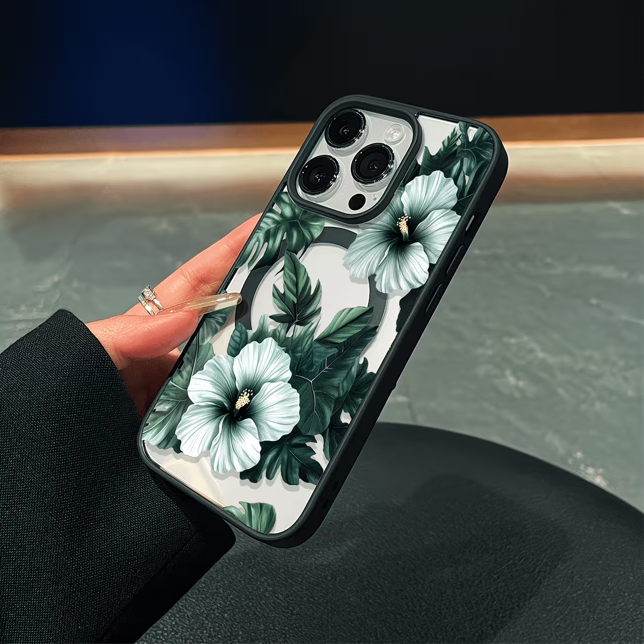 Green Floral Print Phone Case  - Apple Iphone 15 review and price